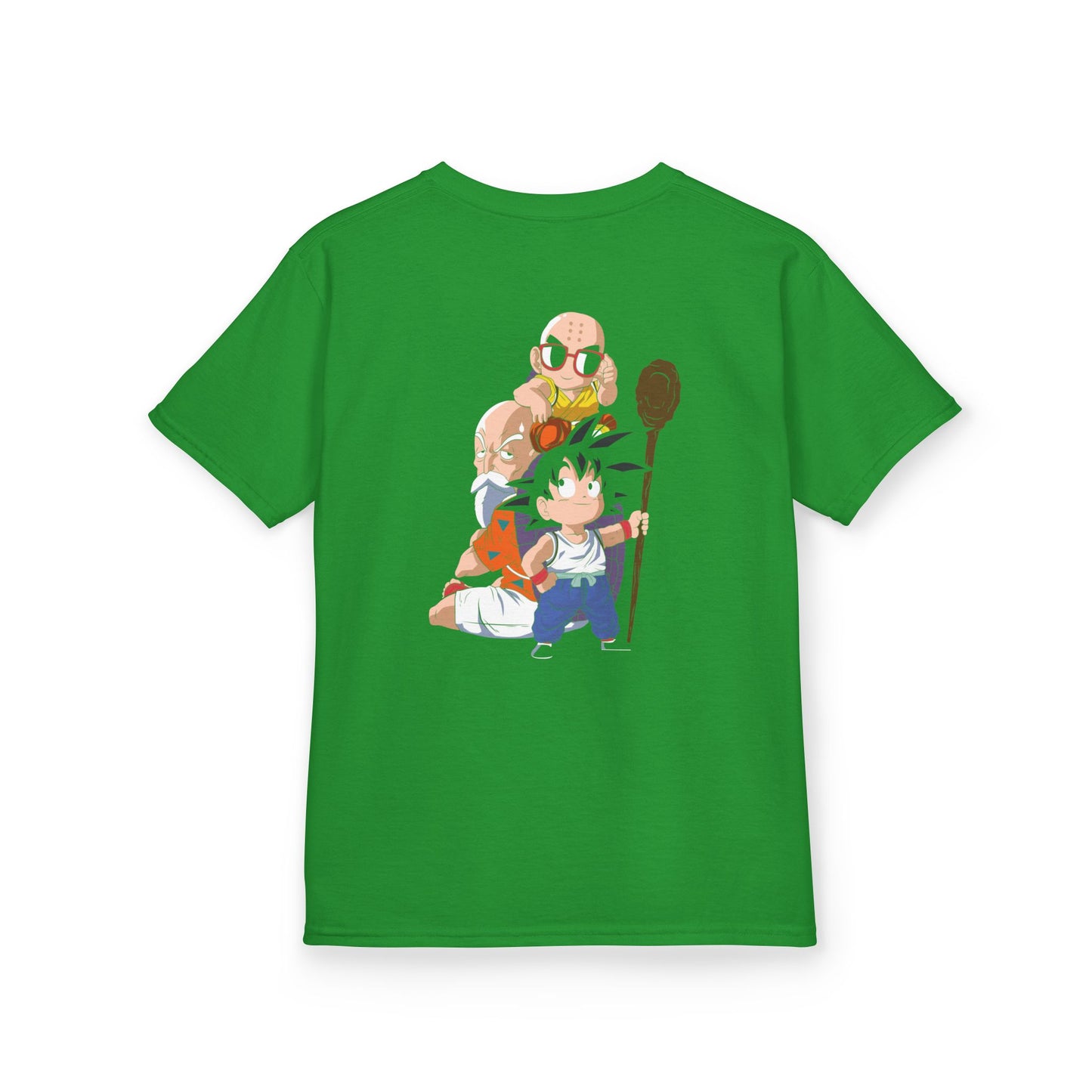 Kids Anime Character Tee - Fun Black Heavy Cotton T-Shirt for Young Fans