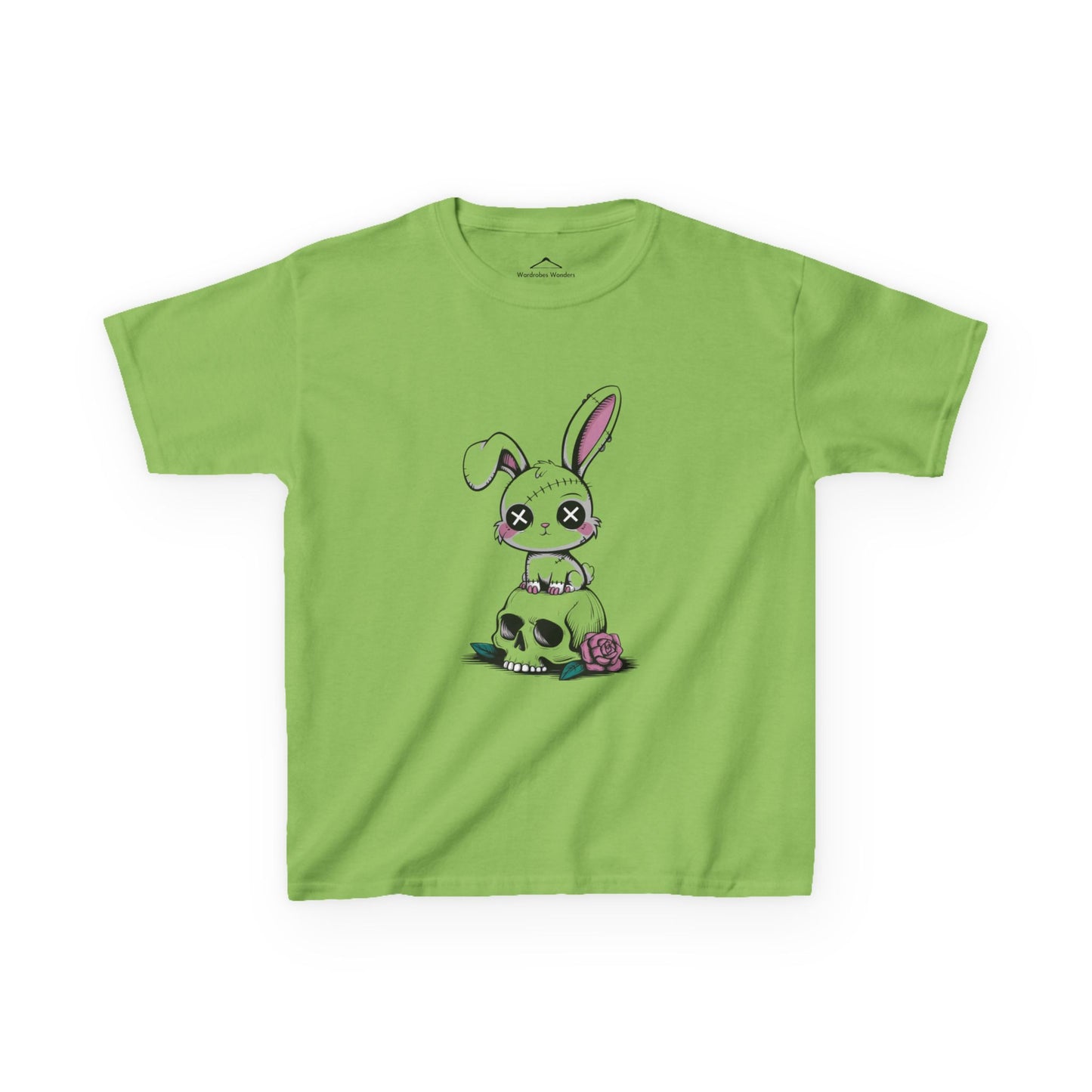 Cute Bunny Skull Kids Tee, Halloween Shirt, Kids T-Shirt, Unique Gift for Kids