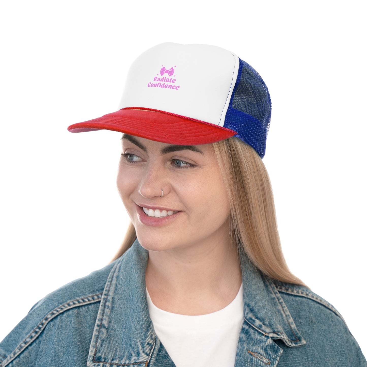 Radiate Confidence Trucker Cap - Empowering Hat for Self-Esteem and Motivation