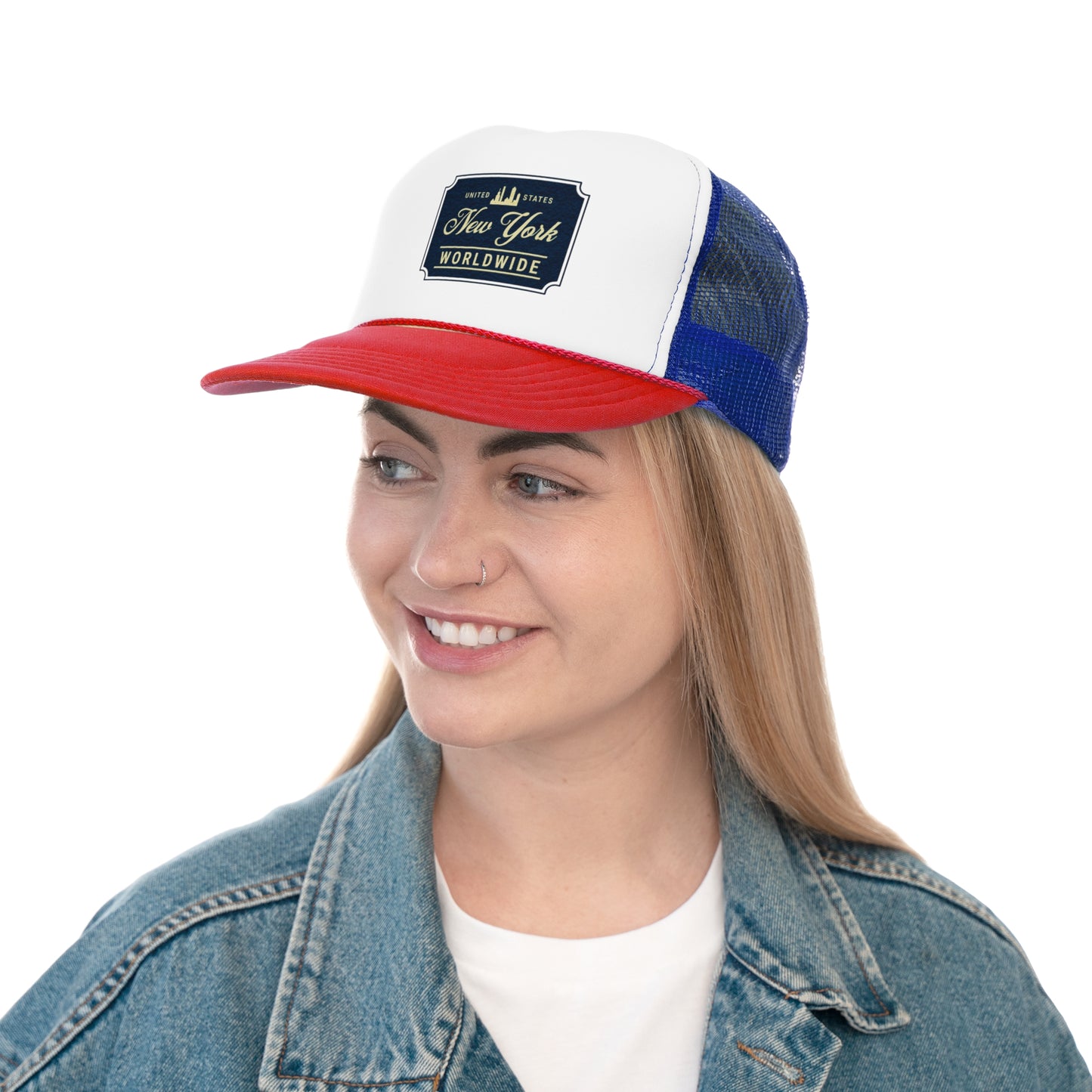 New York Worldwide Trucker Cap - Casual Style Hat for Travelers
