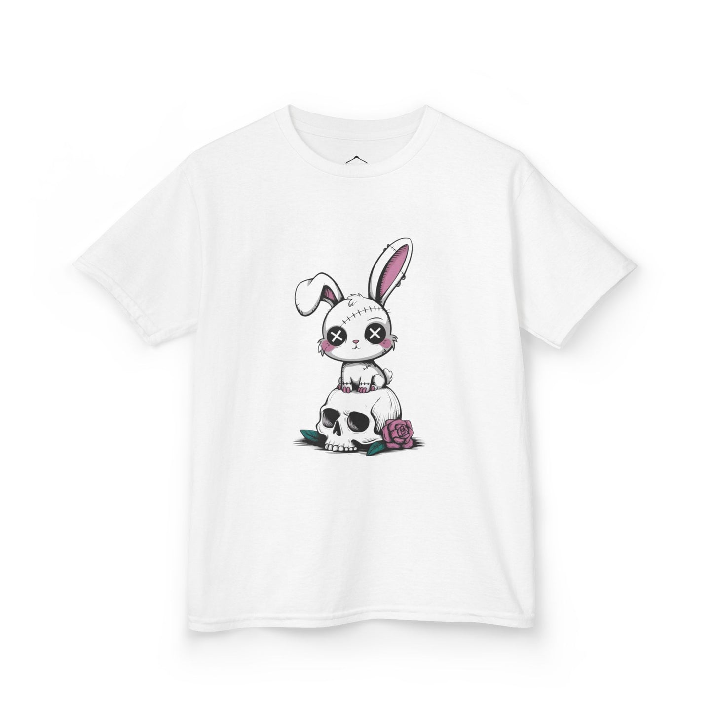 Cute Bunny Skull Kids Tee, Halloween Shirt, Kids T-Shirt, Unique Gift for Kids