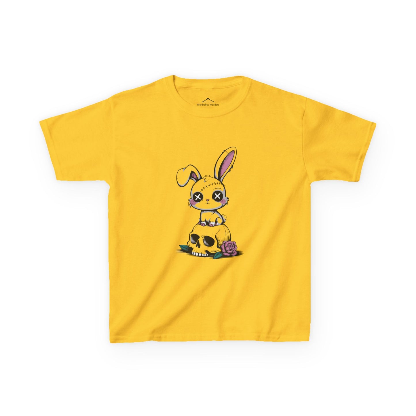 Cute Bunny Skull Kids Tee, Halloween Shirt, Kids T-Shirt, Unique Gift for Kids