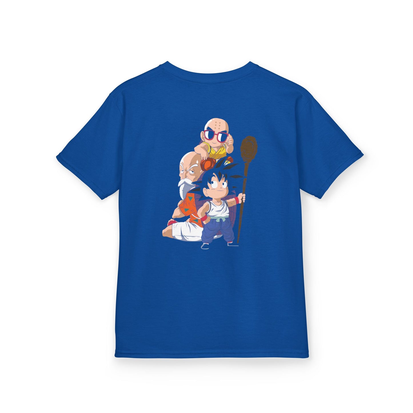 Kids Anime Character Tee - Fun Black Heavy Cotton T-Shirt for Young Fans