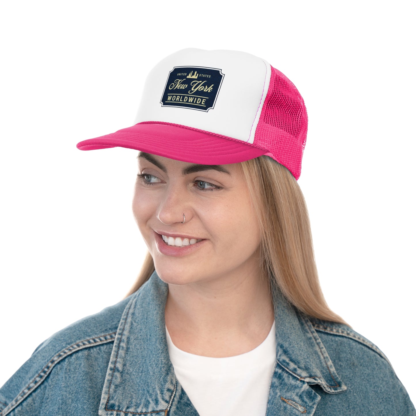 New York Worldwide Trucker Cap - Casual Style Hat for Travelers