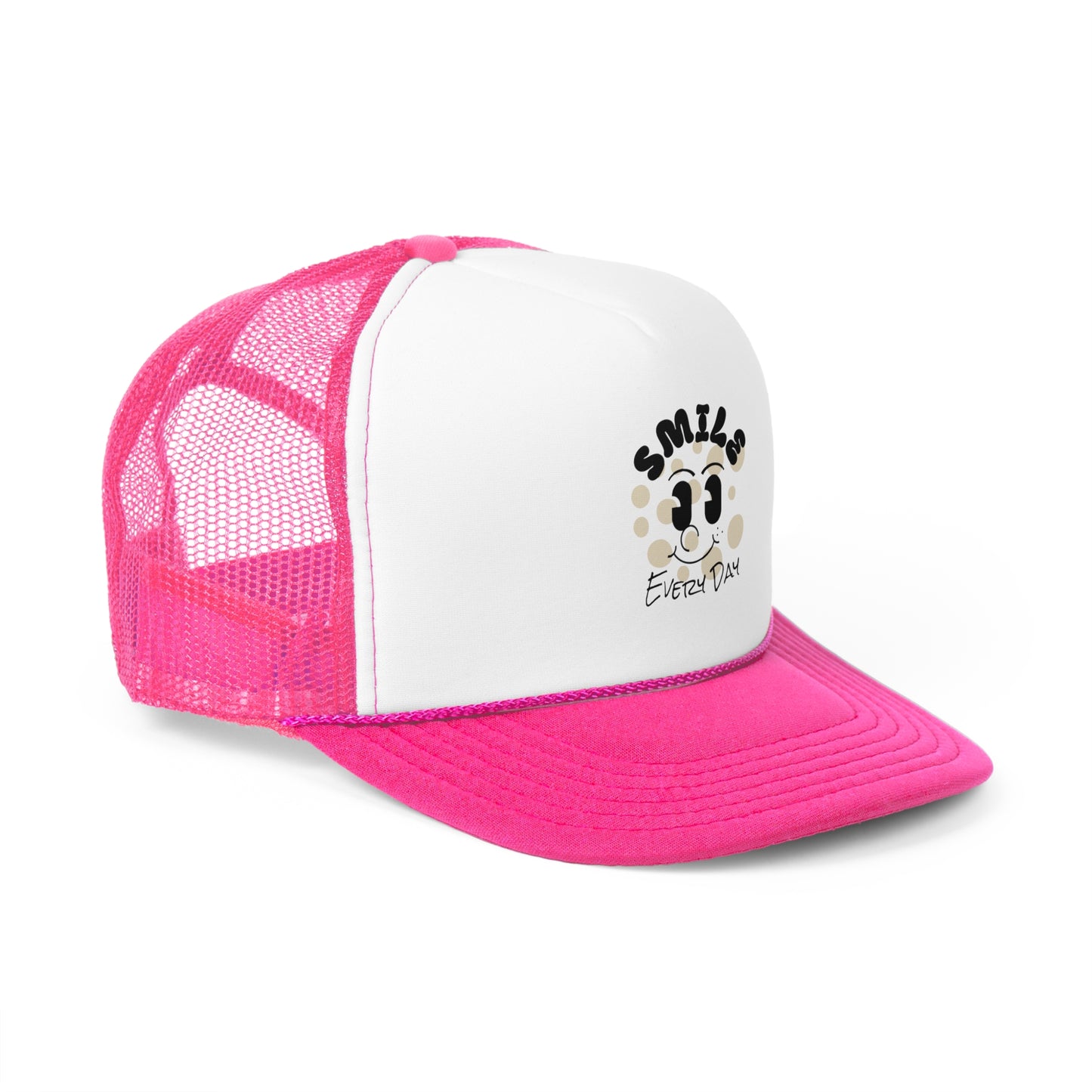 Smiles Every Day Trucker Cap, Fun Hat for Sunshine Lovers