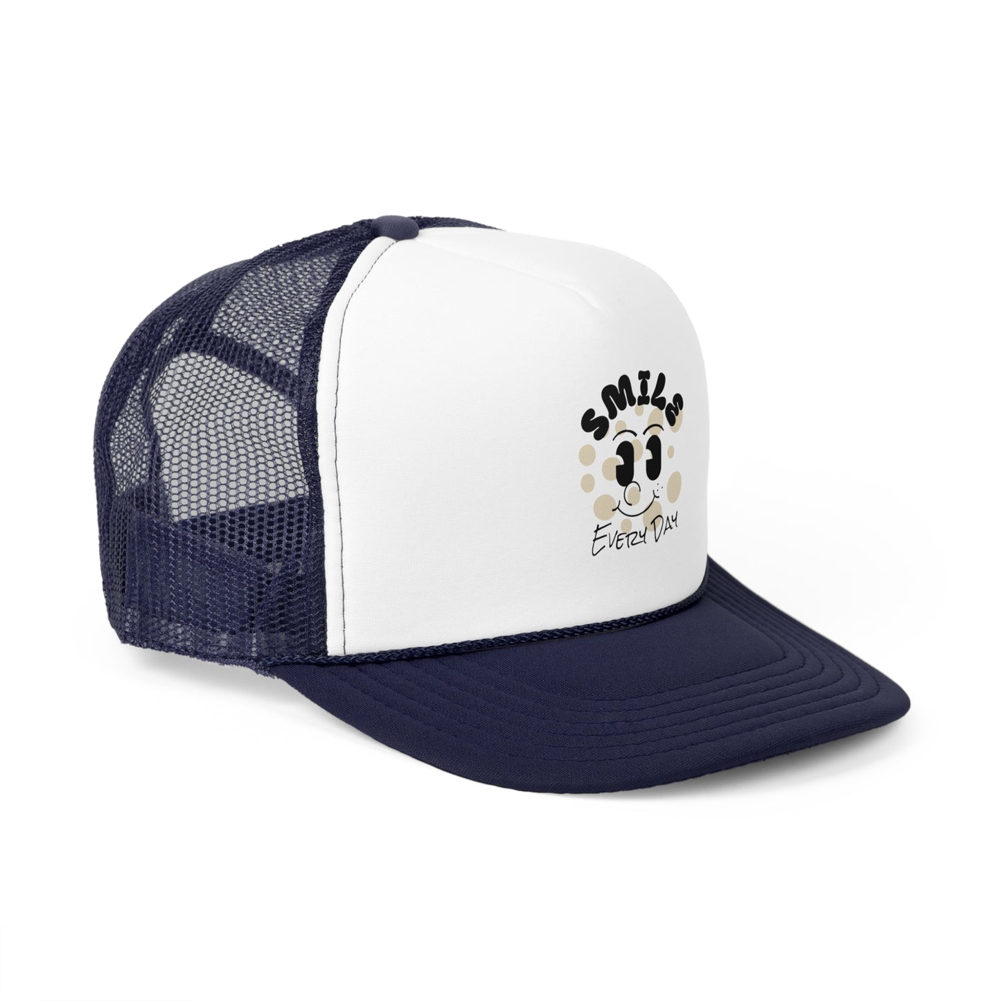 Smiles Every Day Trucker Cap, Fun Hat for Sunshine Lovers