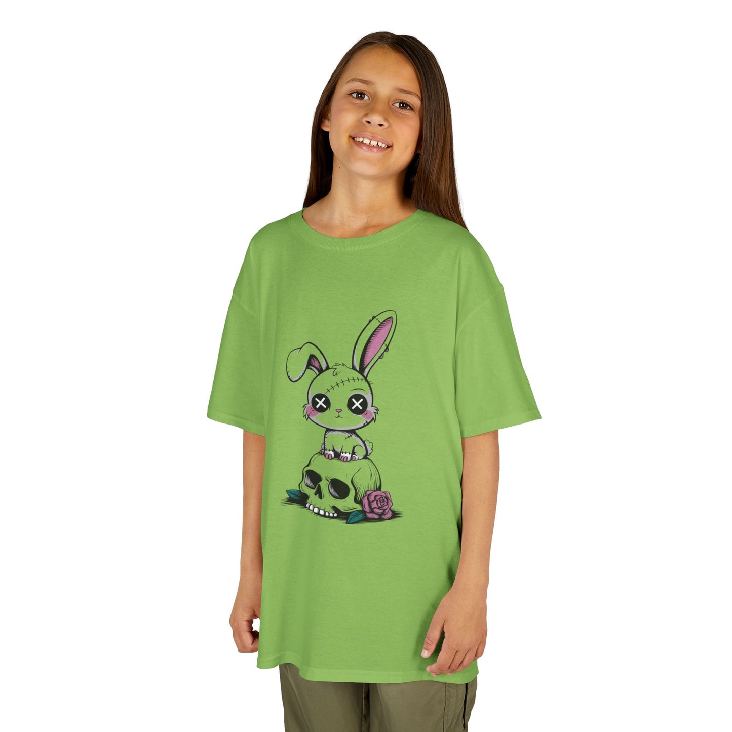 Cute Bunny Skull Kids Tee, Halloween Shirt, Kids T-Shirt, Unique Gift for Kids