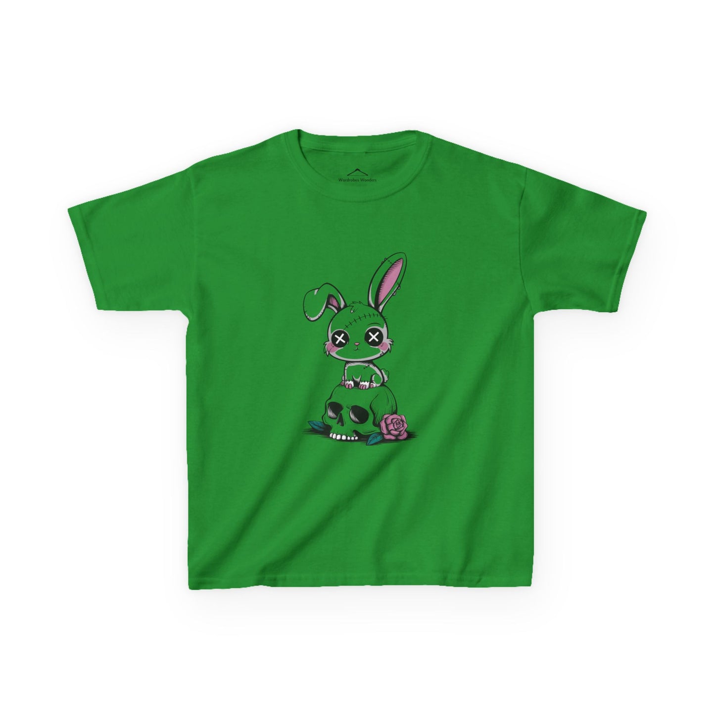 Cute Bunny Skull Kids Tee, Halloween Shirt, Kids T-Shirt, Unique Gift for Kids