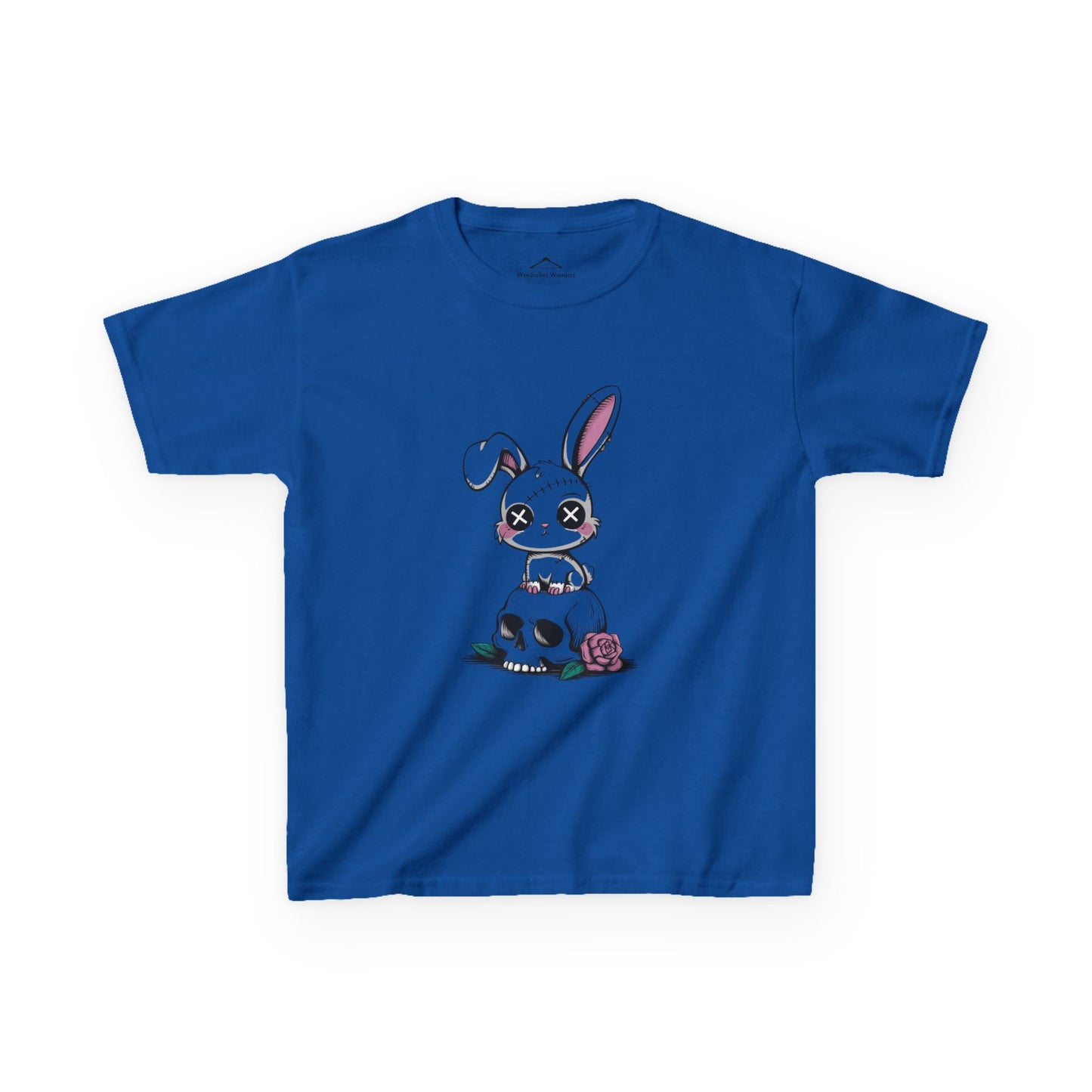 Cute Bunny Skull Kids Tee, Halloween Shirt, Kids T-Shirt, Unique Gift for Kids