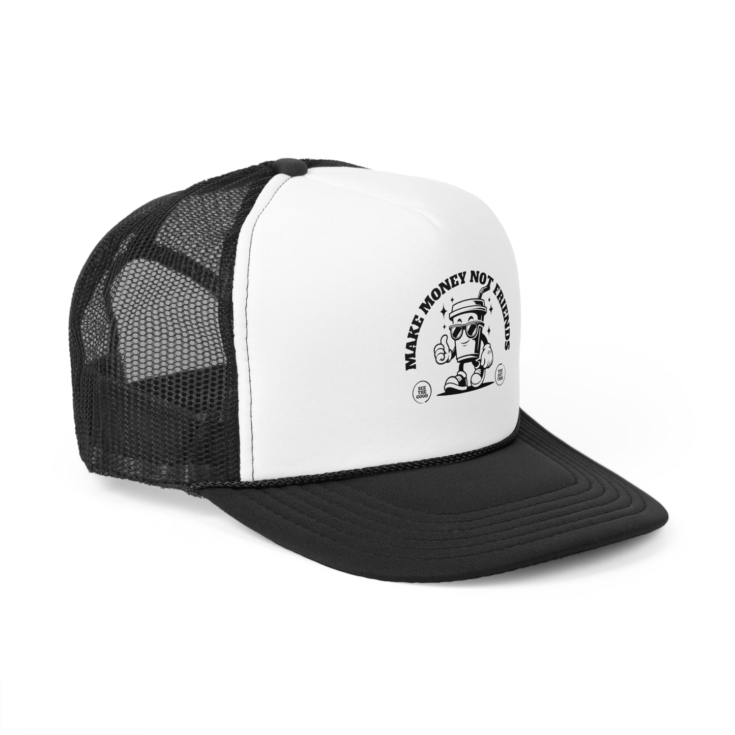 Make Money Not Friends Trucker Cap - Stylish & Trendy Hat for Entrepreneurs