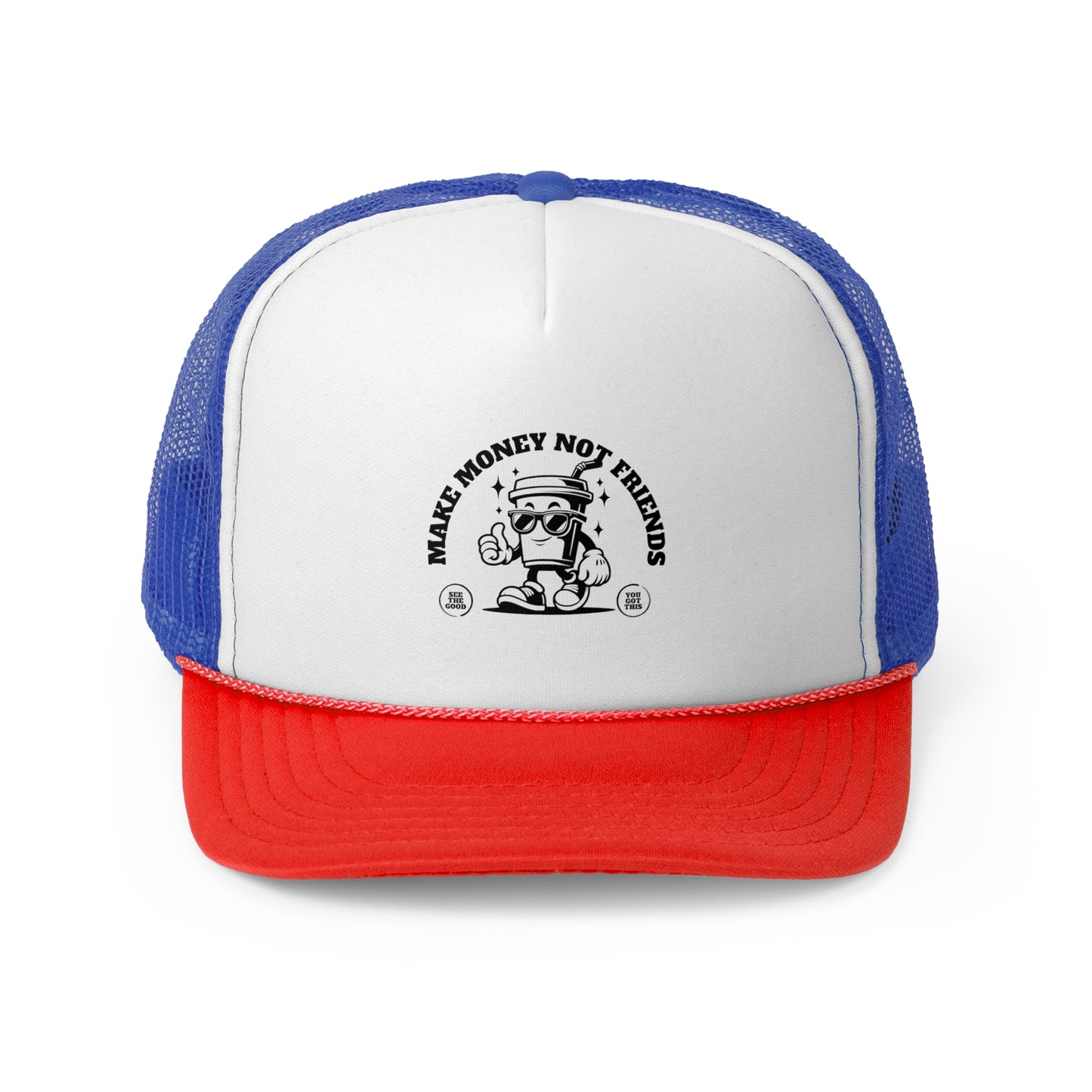 Make Money Not Friends Trucker Cap - Stylish & Trendy Hat for Entrepreneurs