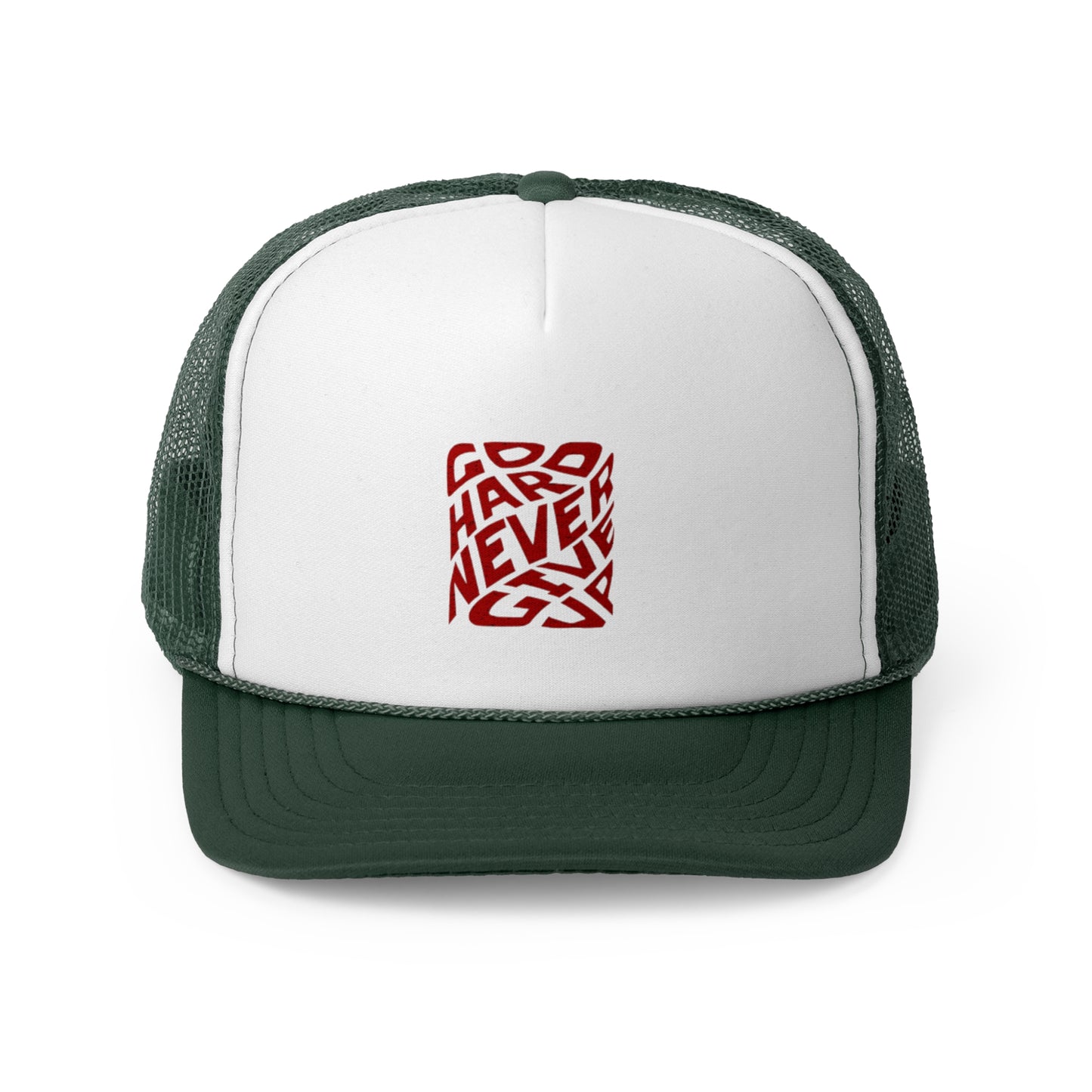 Inspirational Trucker Cap - "Go Hard Never Give Up" Design
