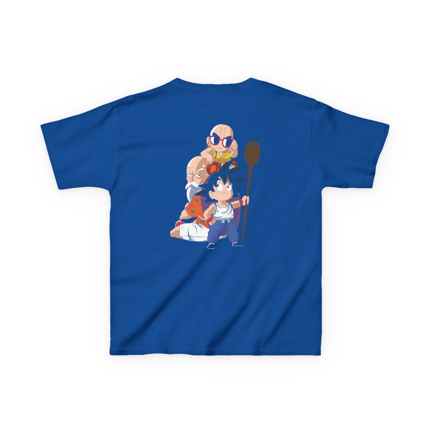 Kids Anime Character Tee - Fun Black Heavy Cotton T-Shirt for Young Fans