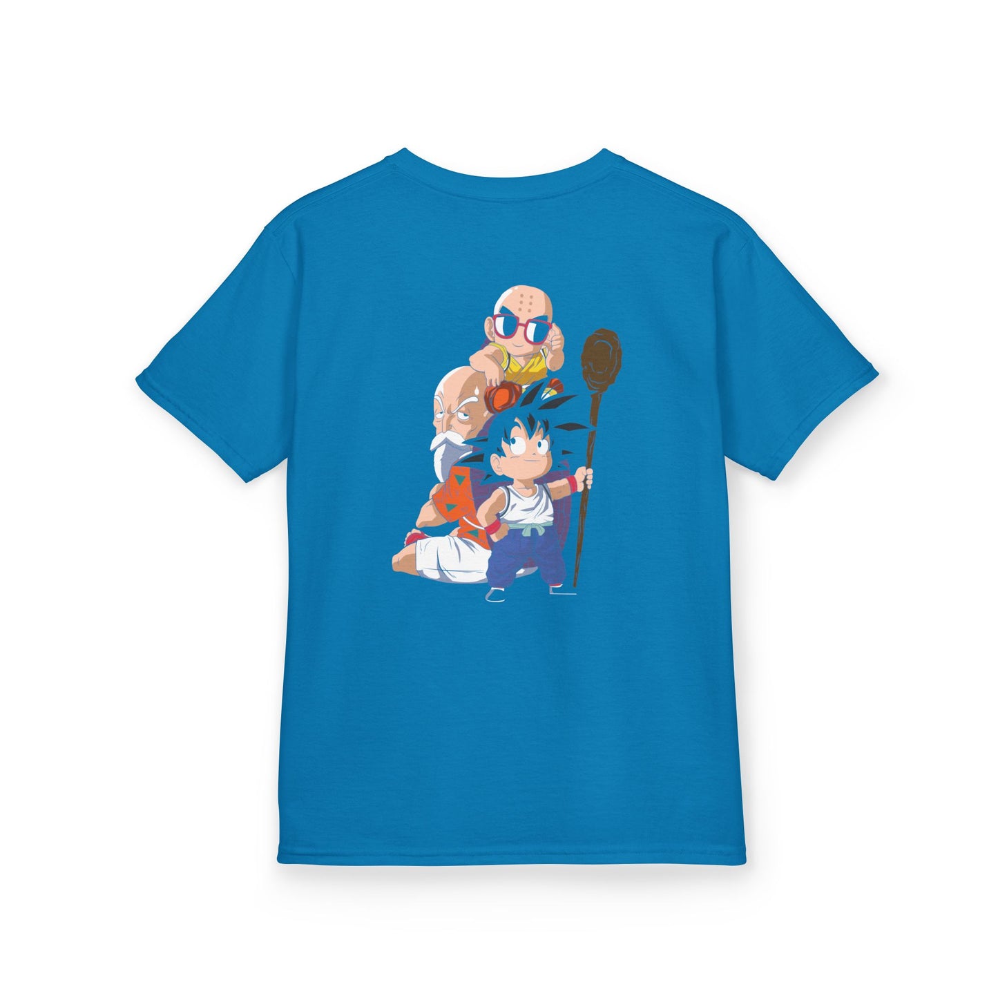 Kids Anime Character Tee - Fun Black Heavy Cotton T-Shirt for Young Fans