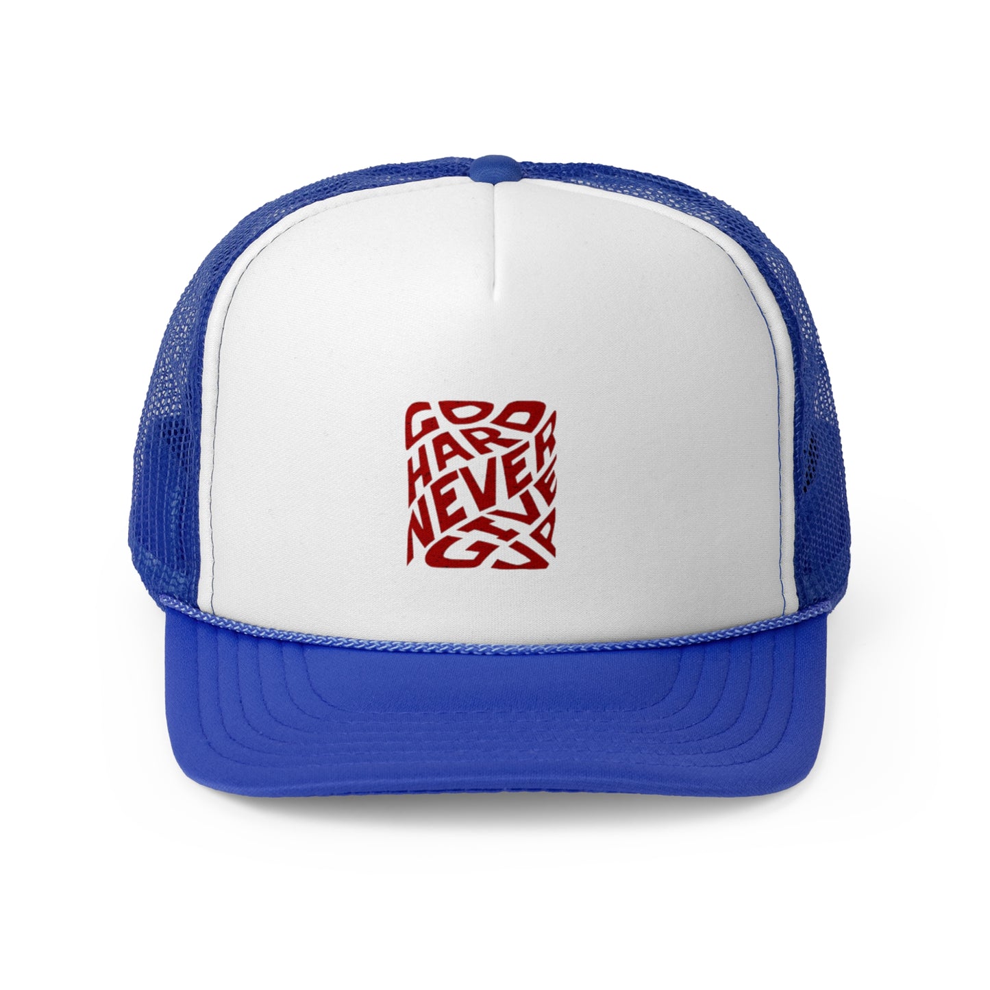 Inspirational Trucker Cap - "Go Hard Never Give Up" Design
