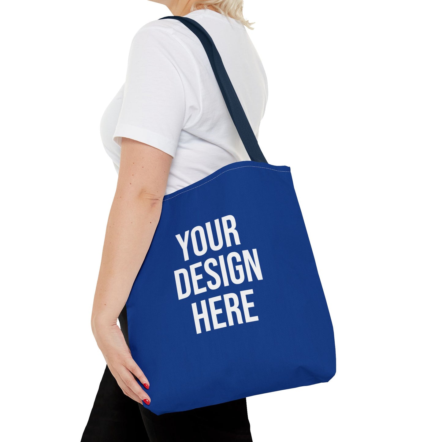 Customizable Blue Tote Bag - Your Design Here