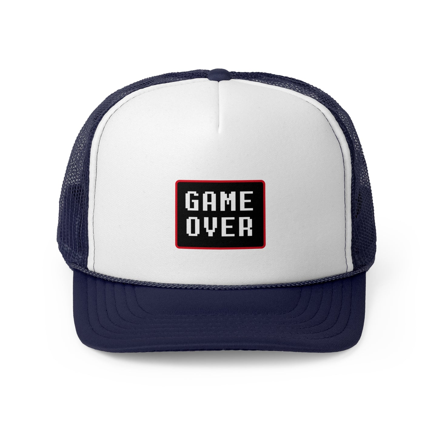 Game Over Trucker Cap - Retro Gaming Style, Perfect for Casual Outfits & Gamer Gifts