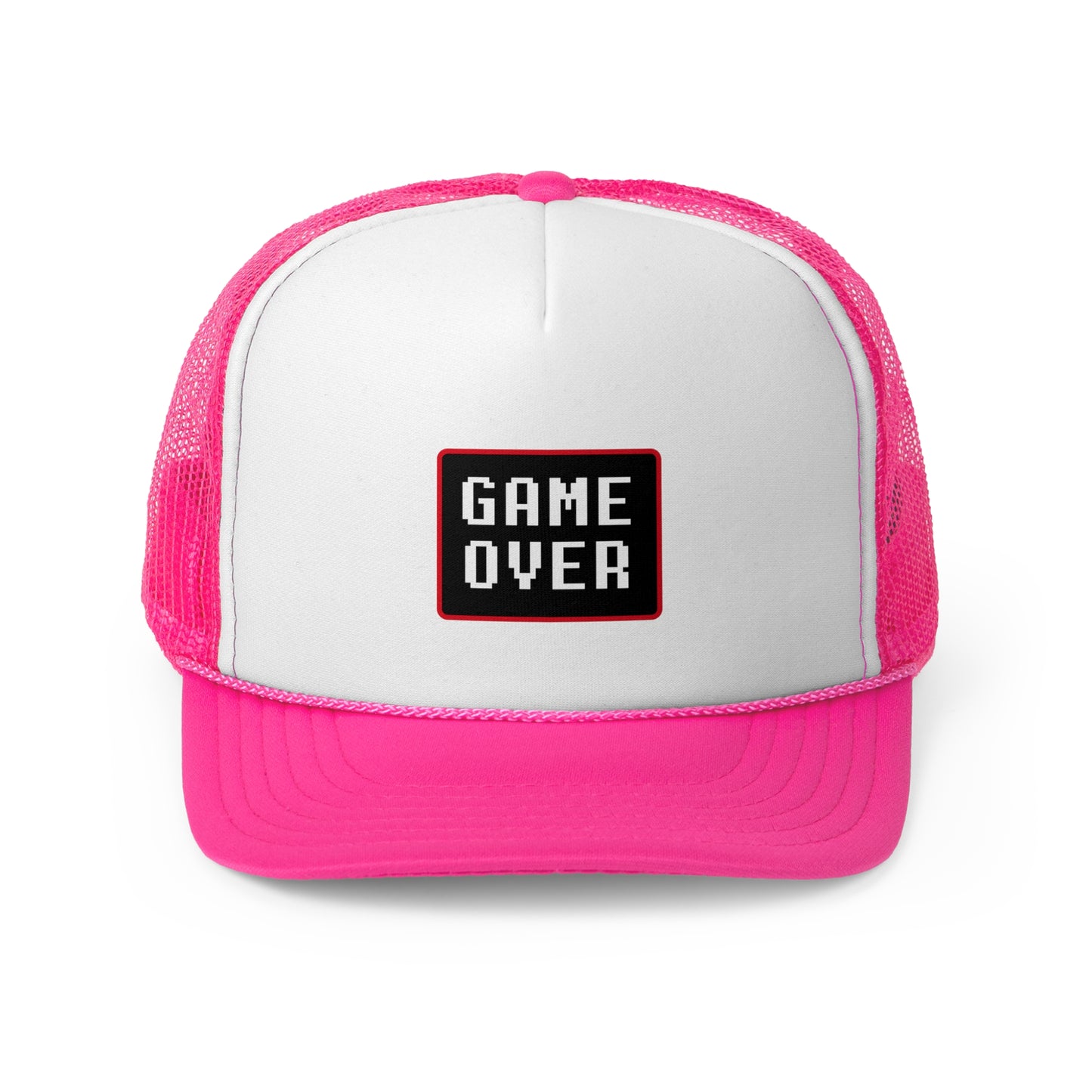 Game Over Trucker Cap - Retro Gaming Style, Perfect for Casual Outfits & Gamer Gifts