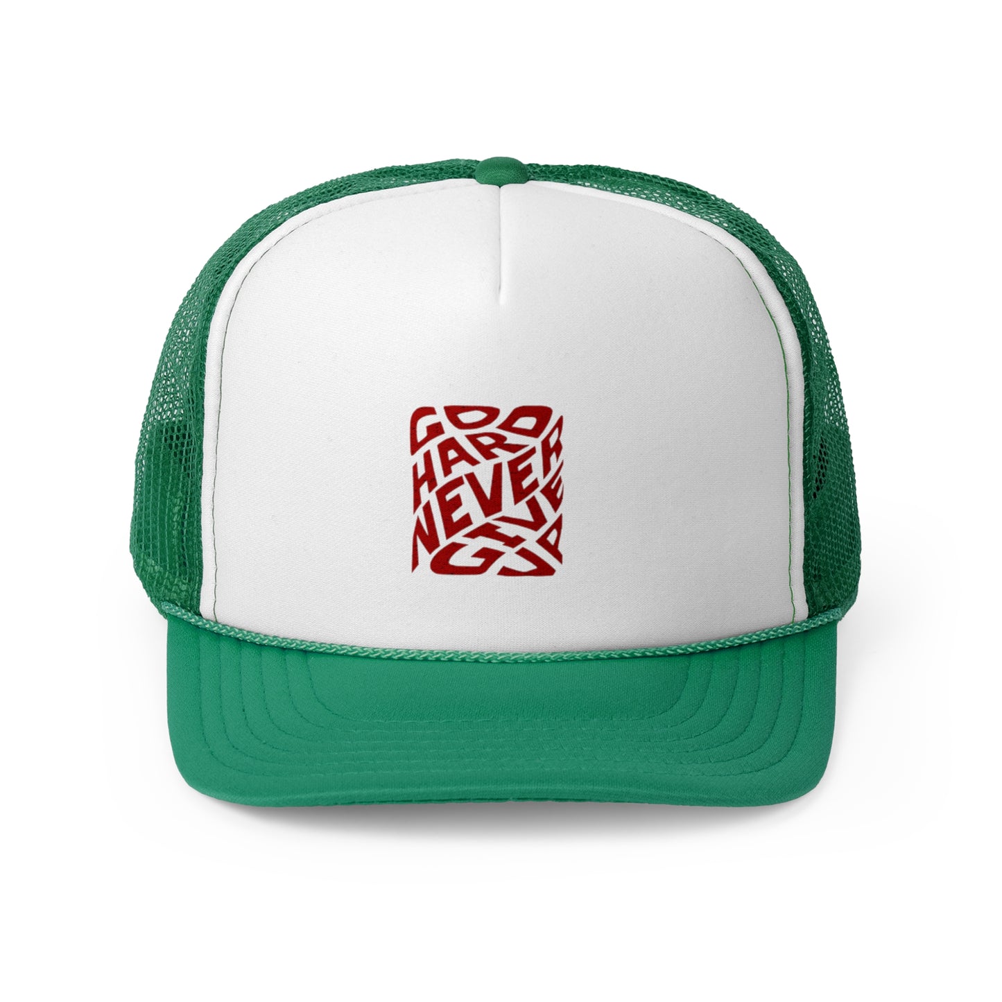 Inspirational Trucker Cap - "Go Hard Never Give Up" Design