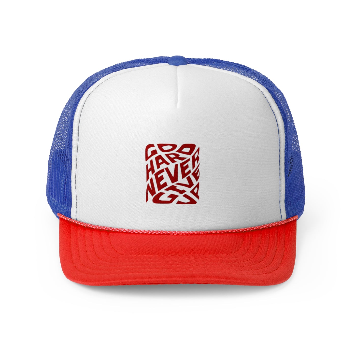 Inspirational Trucker Cap - "Go Hard Never Give Up" Design