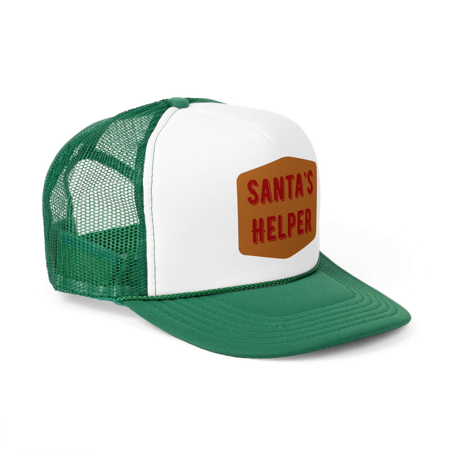 Santa's Helper Trucker Cap - Festive Holiday Hat for Christmas Celebrations