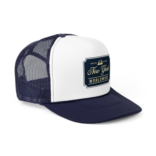 New York Worldwide Trucker Cap - Casual Style Hat for Travelers
