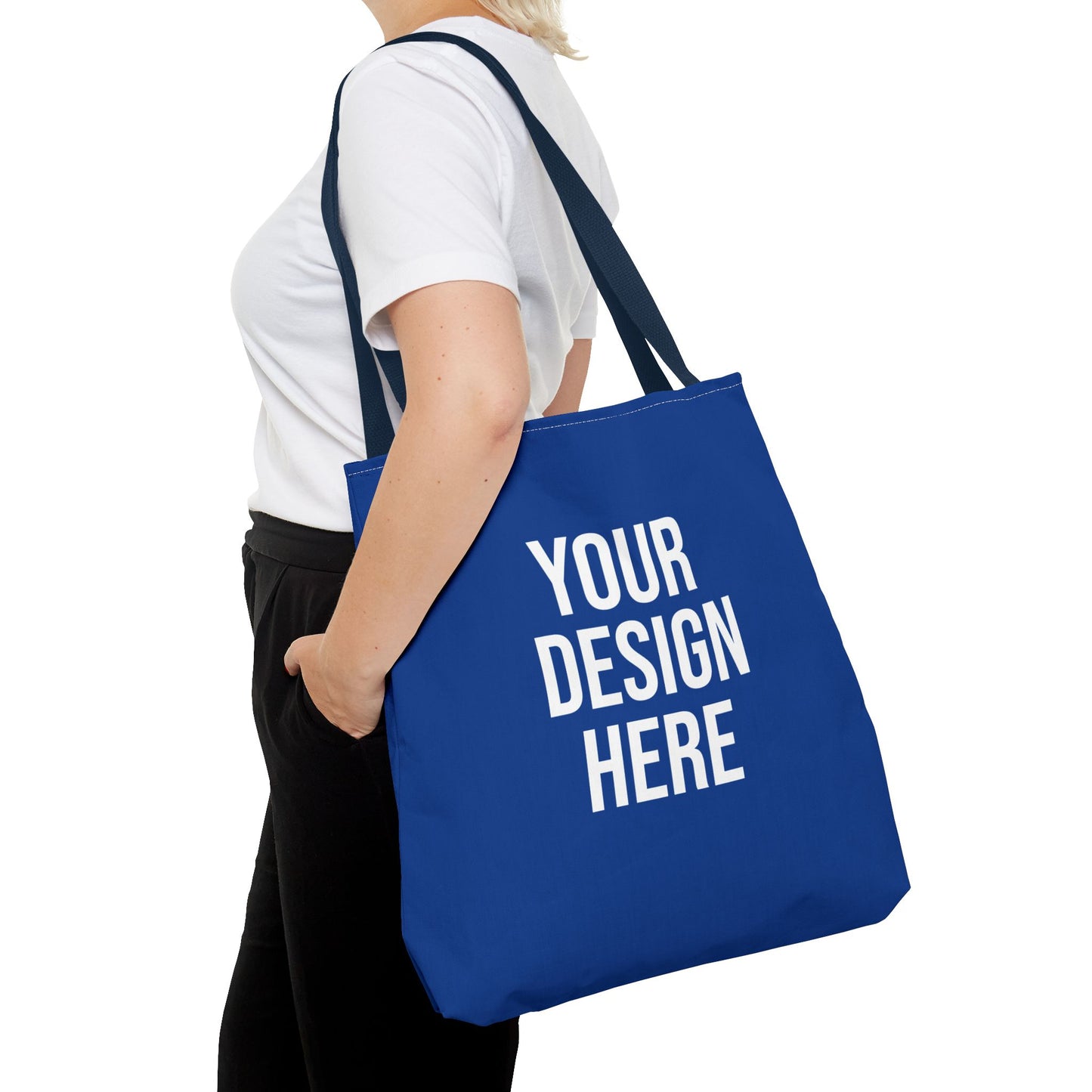 Customizable Blue Tote Bag - Your Design Here