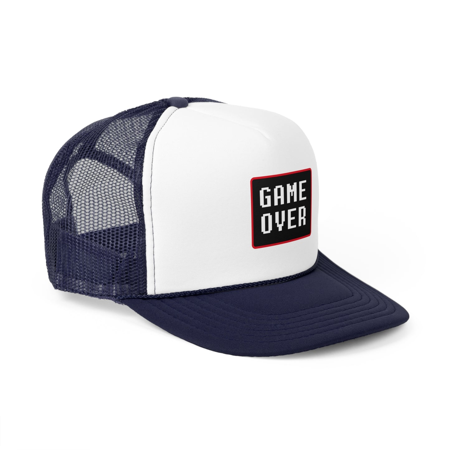 Game Over Trucker Cap - Retro Gaming Style, Perfect for Casual Outfits & Gamer Gifts