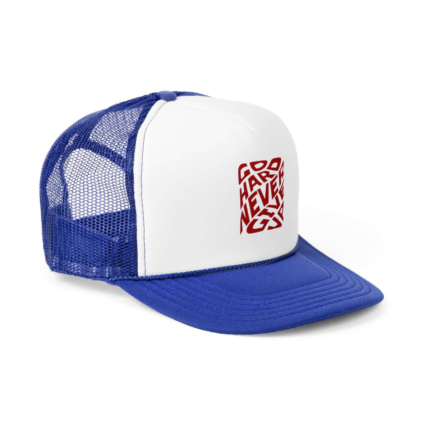 Inspirational Trucker Cap - "Go Hard Never Give Up" Design
