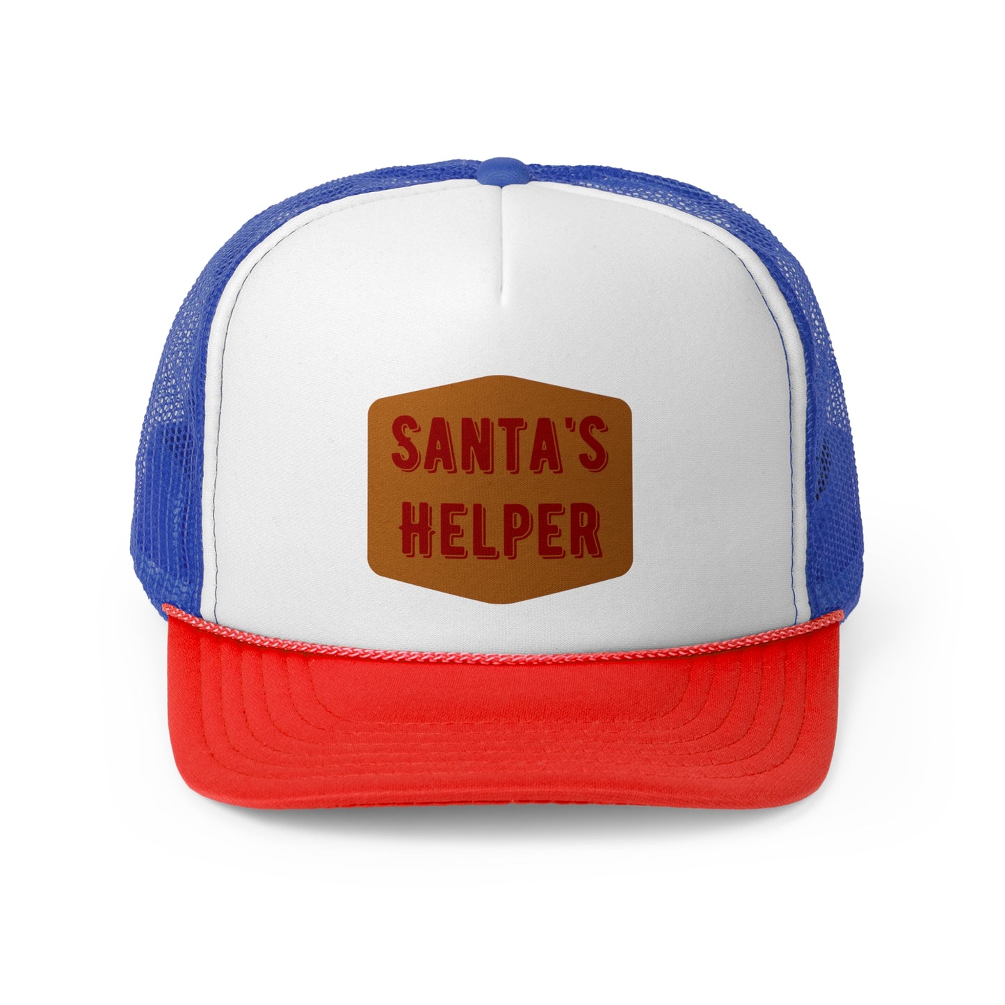Santa's Helper Trucker Cap - Festive Holiday Hat for Christmas Celebrations
