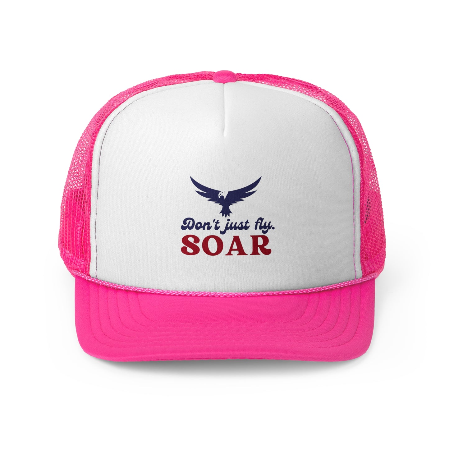 Inspirational SOAR Trucker Cap - Empowering Quote Hat for Adventure Lovers