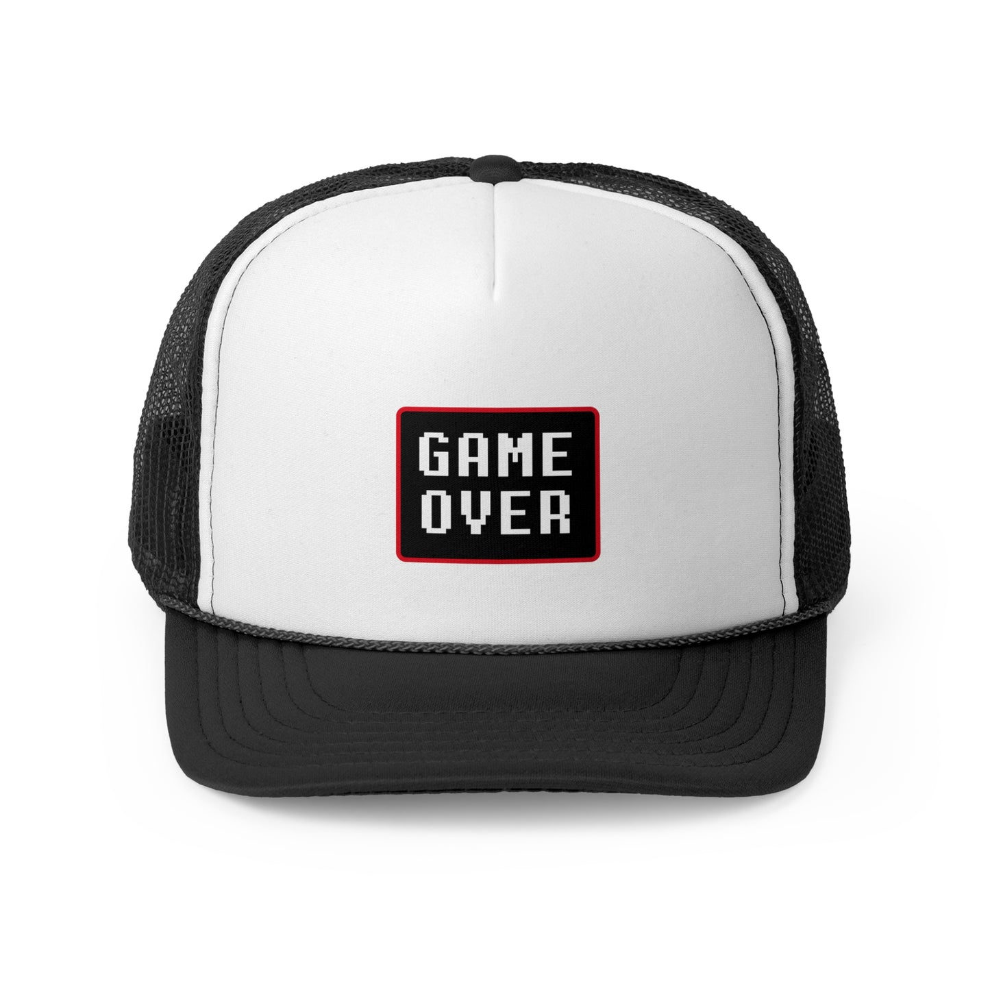 Game Over Trucker Cap - Retro Gaming Style, Perfect for Casual Outfits & Gamer Gifts